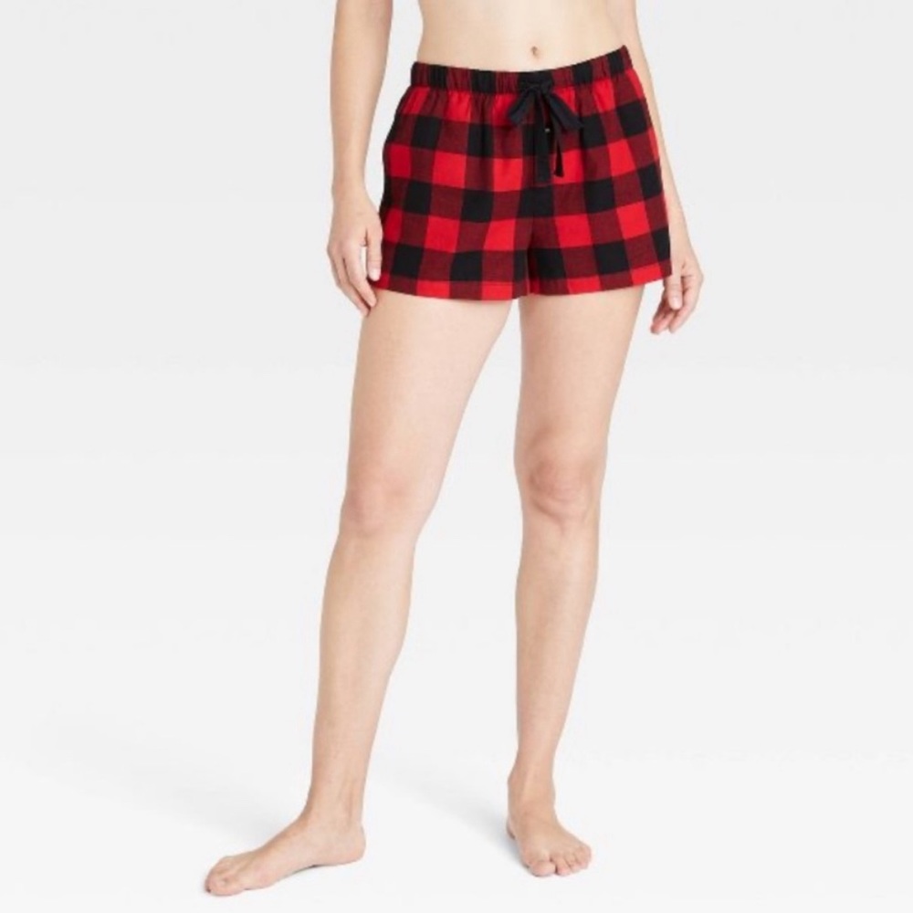 NWT Stars Above Women's XXL Buffalo Plaid Flannel Pajama Shorts